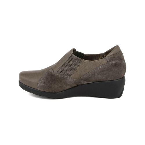 Slip ons MOCASSIN CUIR-SERRAJE GRIS - Plaju - Modalova