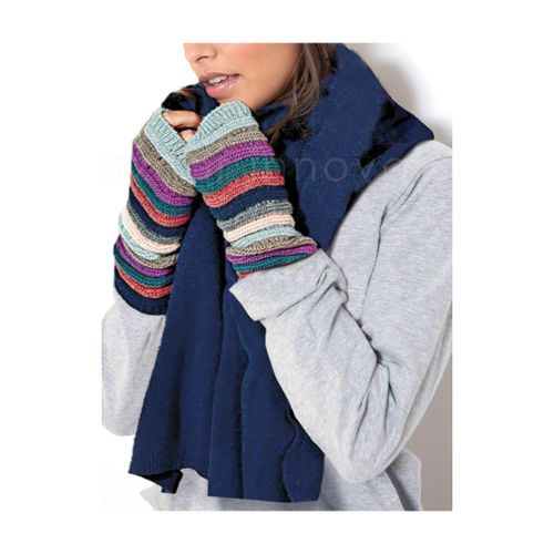 Pull Admas Echarpe douce bleu - Admas - Modalova