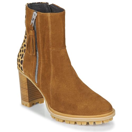 Bottines LOKS V1 VELOURS CAMEL/LEOP - Philippe Morvan - Modalova