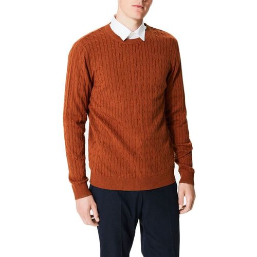 Pull Pull tricot col rond H, Orange - Kebello - Modalova