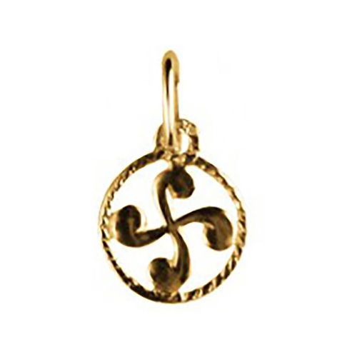 Pendentifs Pendentif croix basque cerclée 10x11mm - Bijoux Basques - Modalova