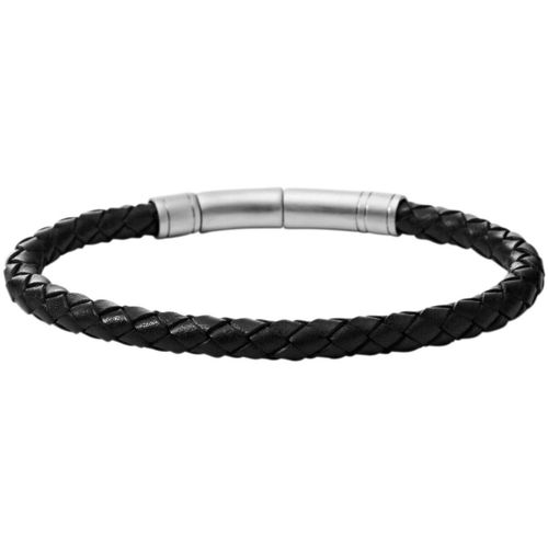 Bracelets Bracelet cuir noir tressé - Fossil - Modalova