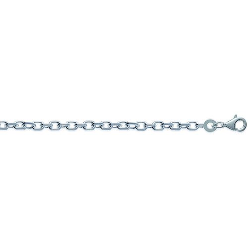 Bracelets Chaîne maille forçat argent rhodié 50cm - Brillaxis - Modalova