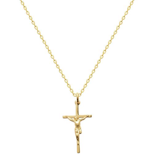 Pendentifs Pendentif Christ crucifié plaqué or - Brillaxis - Modalova