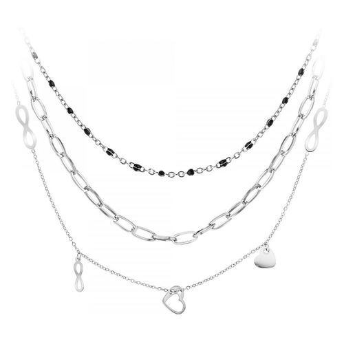 Collier B2303-ARGENT+B2368-ARGENT+B2380-NOIR - Sc Bohème - Modalova