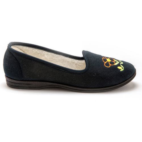 Chaussons Ballerines brodées fleur - Pediconfort - Modalova