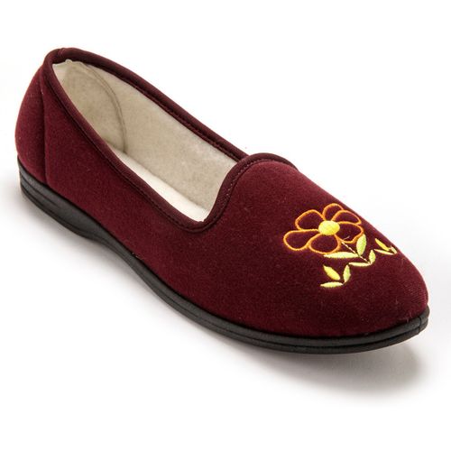 Chaussons Ballerines brodées fleur - Pediconfort - Modalova