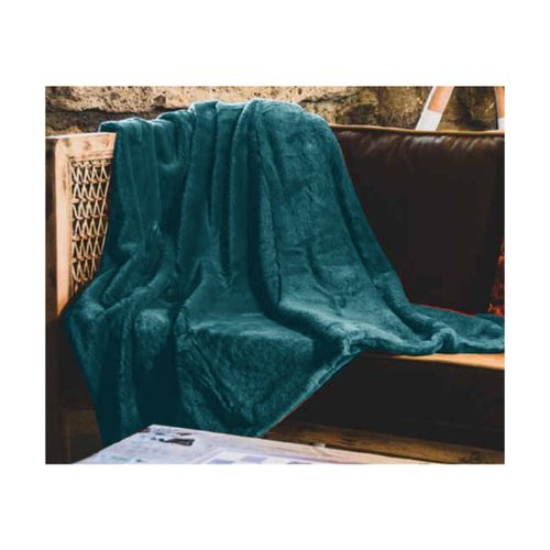 Plaids, jetés Plaid paon toucher velours 130 x 170 cm - Vent Du Sud - Modalova