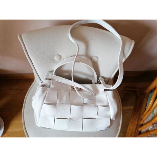 Sac a main Sac cuir blanc entrelacé - Sans marque - Modalova