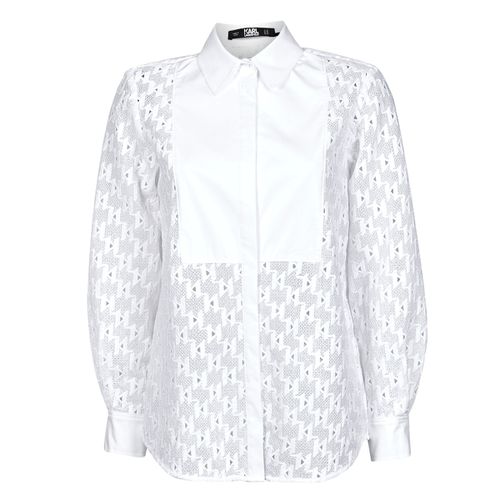 Chemise KL MONOGRAM LACE BIB SHIRT - Karl Lagerfeld - Modalova