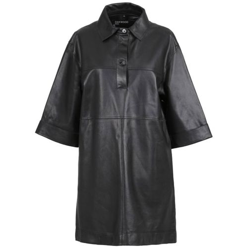 Robe courte Robe chemise en cuir Caracas Ref 54146 Noir - Oakwood - Modalova