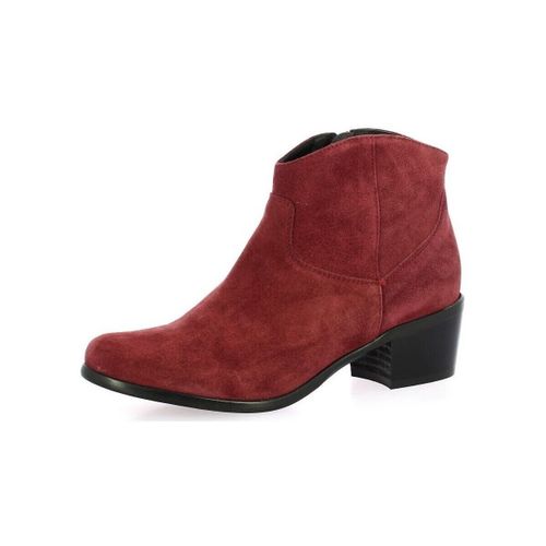 Bottines Boots cuir velours bdeaux - Elizabeth Stuart - Modalova