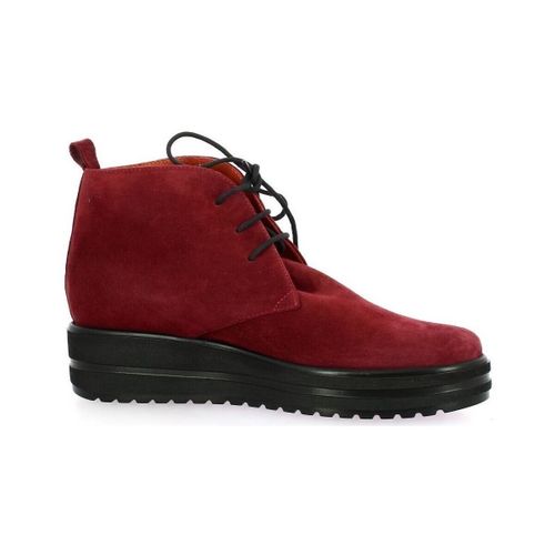 Bottines Derby cuir velours bdeaux - Elizabeth Stuart - Modalova