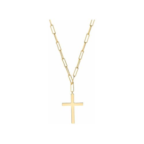 Collier Collier Chaine Argent Doré Croix Marie - Orusbijoux - Modalova