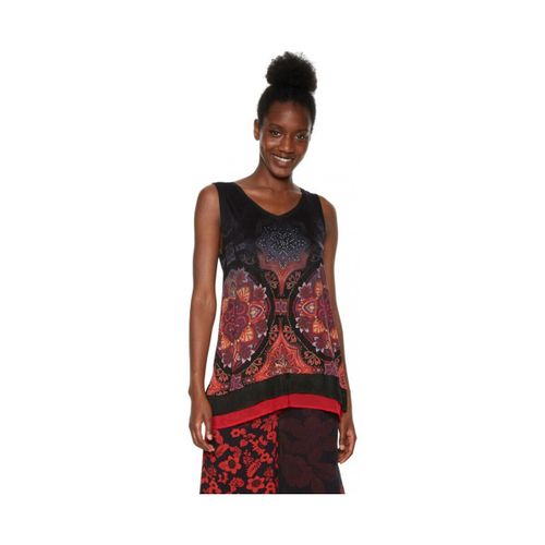 Debardeur T Shirt ample et fluide Verona Noir 18WWTK16 - Desigual - Modalova