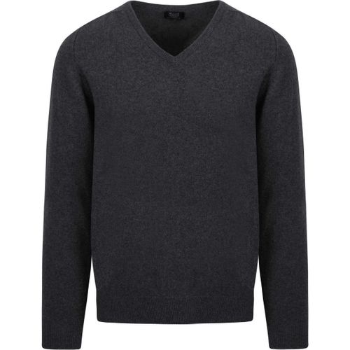 Sweat-shirt Pull Laine d'Agneau Col-V Anthracite - William Lockie - Modalova