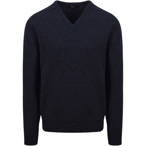 Pull Pull Laine d'Agneau Col-V Marine - William Lockie - Modalova