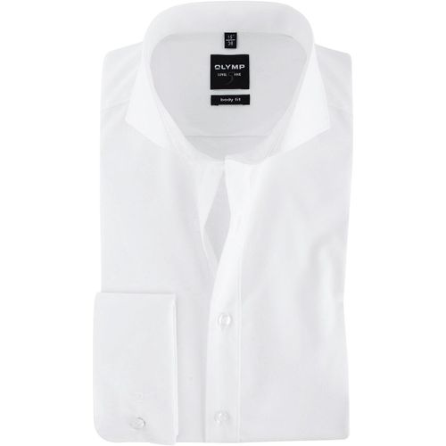 Chemise Chemise Level Five Blanc Coupe Cintrée Manchette Double - Olymp - Modalova