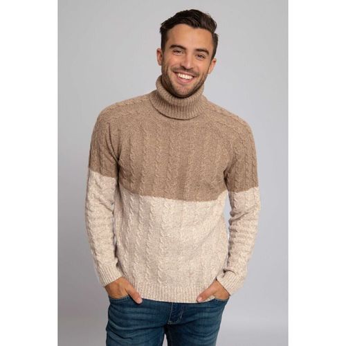 Sweat-shirt Pull Itacol Col Roulé Laine Beige - Suitable - Modalova