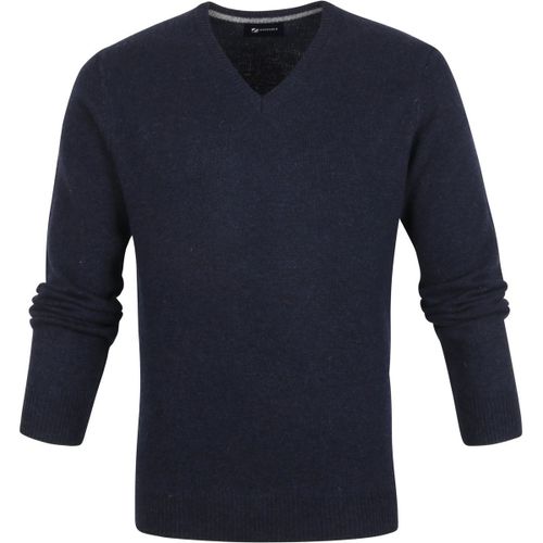 Pull Pull Agneline Col-V Bleu Foncé - Suitable - Modalova