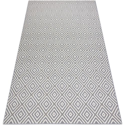 Tapis Tapis SIZAL FLAT 48607637 Carrés Losanges gris 120x170 cm - Rugsx - Modalova