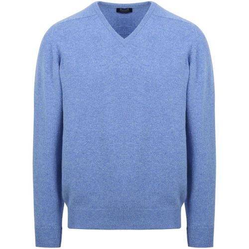 Pull Pull Laine Col-V Surf Bleu Moyen - William Lockie - Modalova