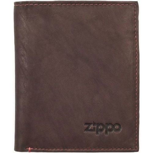 Portefeuille Porte-feuille marron avec surpiqûres rouges - Zippo - Modalova