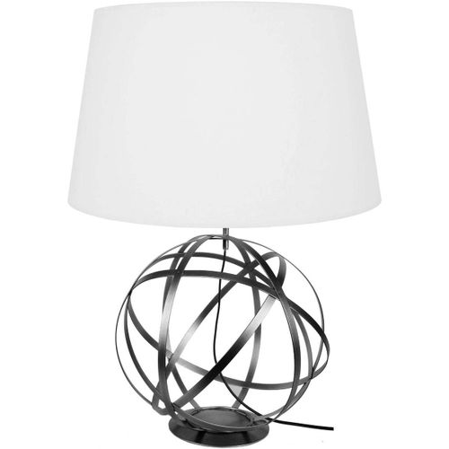 Lampes de bureau Lampe de salon globe métal antharcite et blanc - Tosel - Modalova