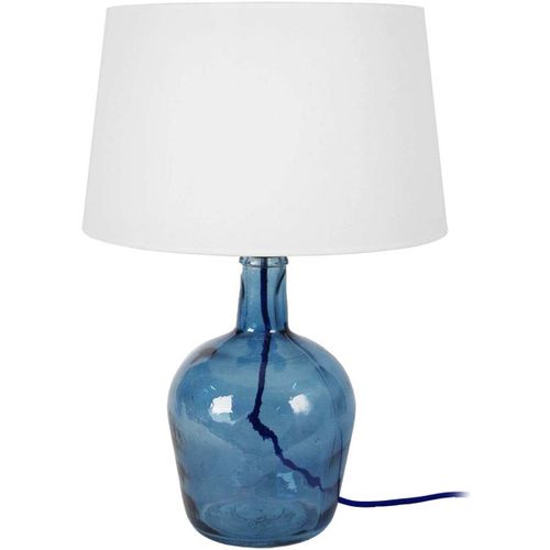Lampes à poser Lampe a poser bouteille verre bleu et blanc - Tosel - Modalova