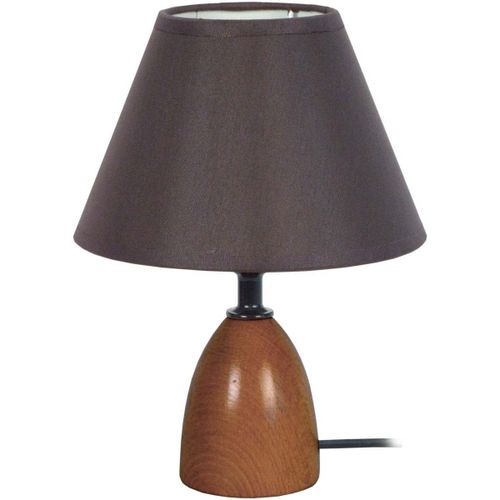 Lampes de bureau Lampe de chevet conique bois foncé et marron - Tosel - Modalova