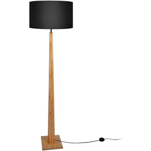 Lampadaires Lampadaire droit bois naturel et noir - Tosel - Modalova