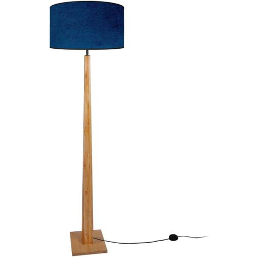 Lampadaires Lampadaire droit bois naturel et bleu - Tosel - Modalova