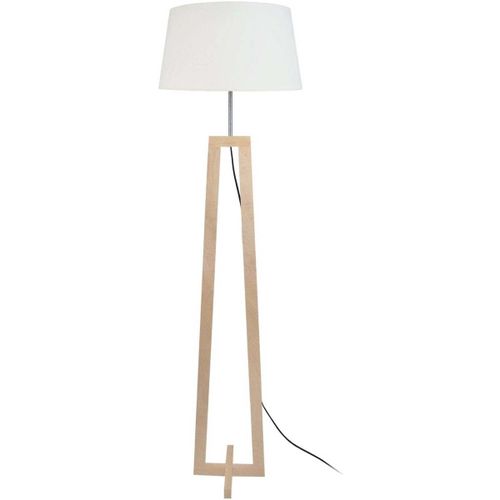 Lampadaires Lampadaire colonne bois naturel et écru - Tosel - Modalova