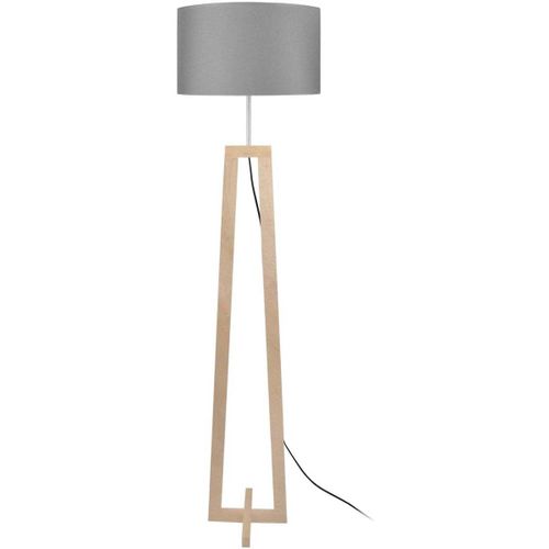 Lampadaires Lampadaire colonne bois naturel et gris - Tosel - Modalova
