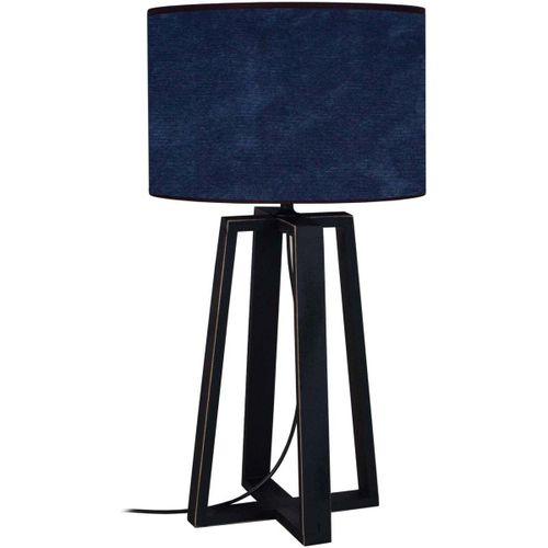 Lampes de bureau Lampe de chevet colonne bois noir et bleu - Tosel - Modalova