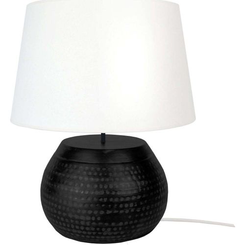 Lampes de bureau Lampe de salon globe métal noir et écru - Tosel - Modalova