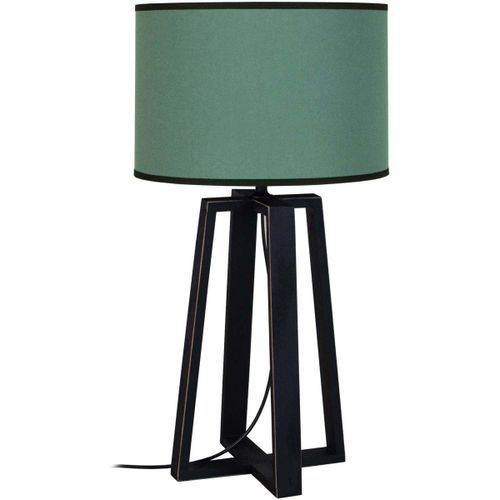 Lampes de bureau Lampe de chevet colonne bois noir et vert - Tosel - Modalova