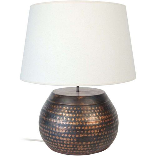 Lampes de bureau Lampe de salon globe métal noir or et écru - Tosel - Modalova