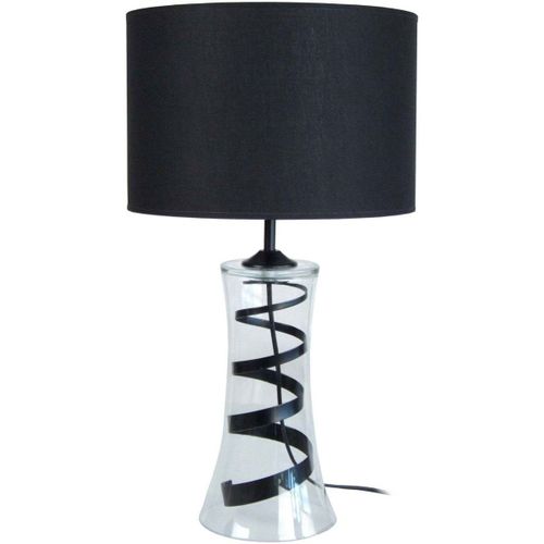 Lampes de bureau Lampe a poser évasée verre noir - Tosel - Modalova