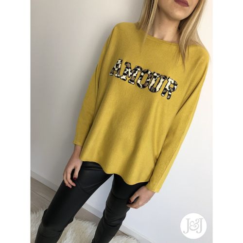 Pull Pull Amour Moutarde "Le Touquet" - Jeunes Et Jolies - Modalova
