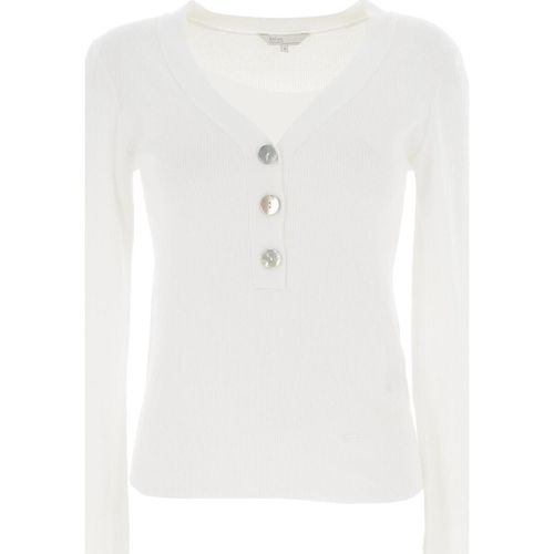 Pull Contrast-button v-neck rib - Salsa - Modalova