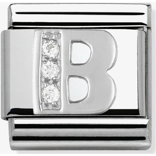 Bracelets Maillon argent avec OZ Alphabet lettre B - Nomination - Modalova