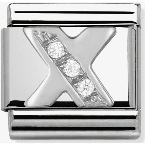 Bracelets Maillon argent avec OZ Alphabet lettre X - Nomination - Modalova