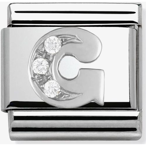 Bracelets Maillon argent avec OZ Alphabet lettre G - Nomination - Modalova