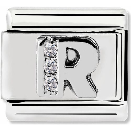 Bracelets Maillon argent avec OZ Alphabet lettre R - Nomination - Modalova