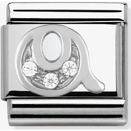 Bracelets Maillon argent avec OZ Alphabet lettre Q - Nomination - Modalova