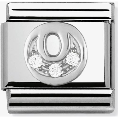 Bracelets Maillon argent avec OZ Alphabet lettre O - Nomination - Modalova