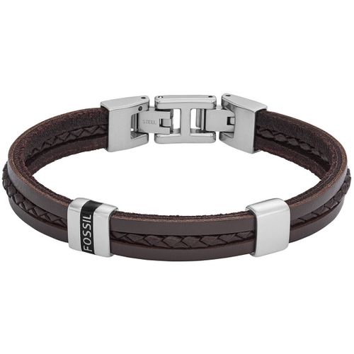 Bracelets Bracelet cuir brun - Fossil - Modalova