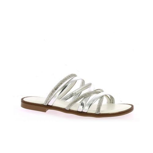 Sandales plates Nu pieds cuir strass - Exit - Modalova