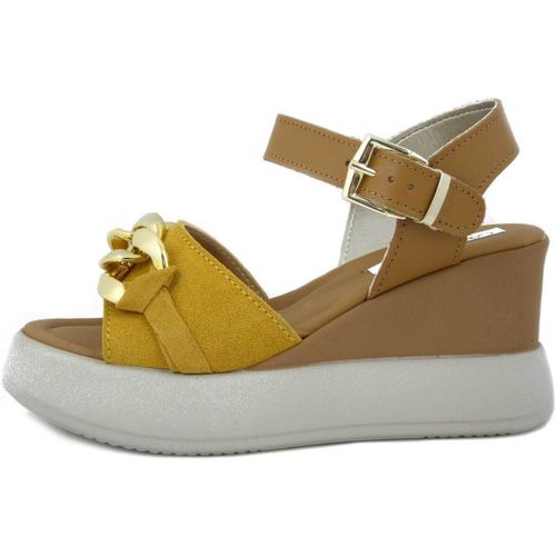 Mules Chaussures, Sandales, Daim et Cuir, Talon Compensé-108149 - Osvaldo Pericoli - Modalova
